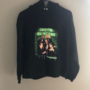 Balenciaga sweat shirt. Black with Speed Hunters print. Size L